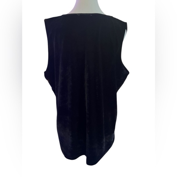 2000s Y2K Witchy Blouse Black Velvet Fairy Grunge Slinky 1X Whimsigoth Victorian - Picture 7 of 11